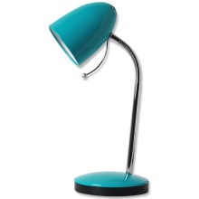 Aigostar - Stolní lampa 1xE27/36W/230V modrá/chrom