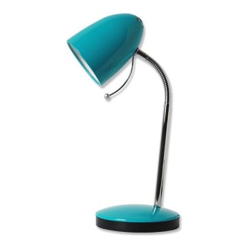 Aigostar - Stolní lampa 1xE27/36W/230V modrá/lesklý chrom