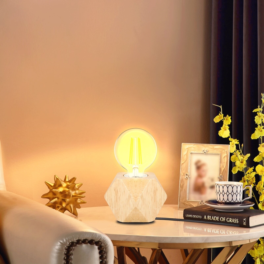 Aigostar - Stolní lampa 1xE27/60W/230V béžová