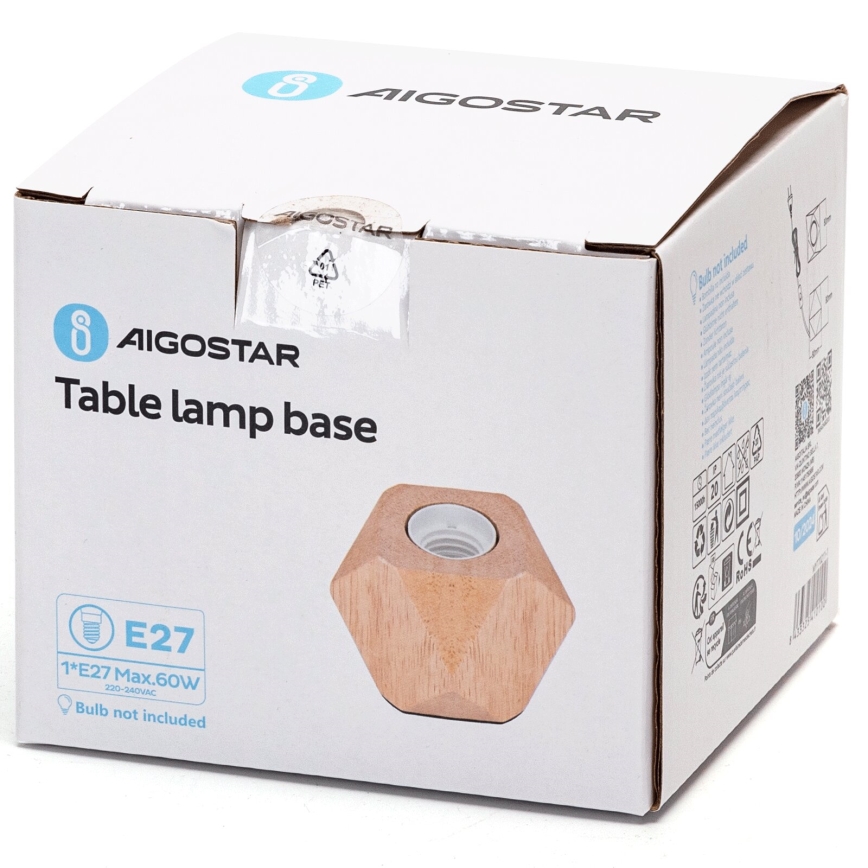 Aigostar - Stolní lampa 1xE27/60W/230V béžová