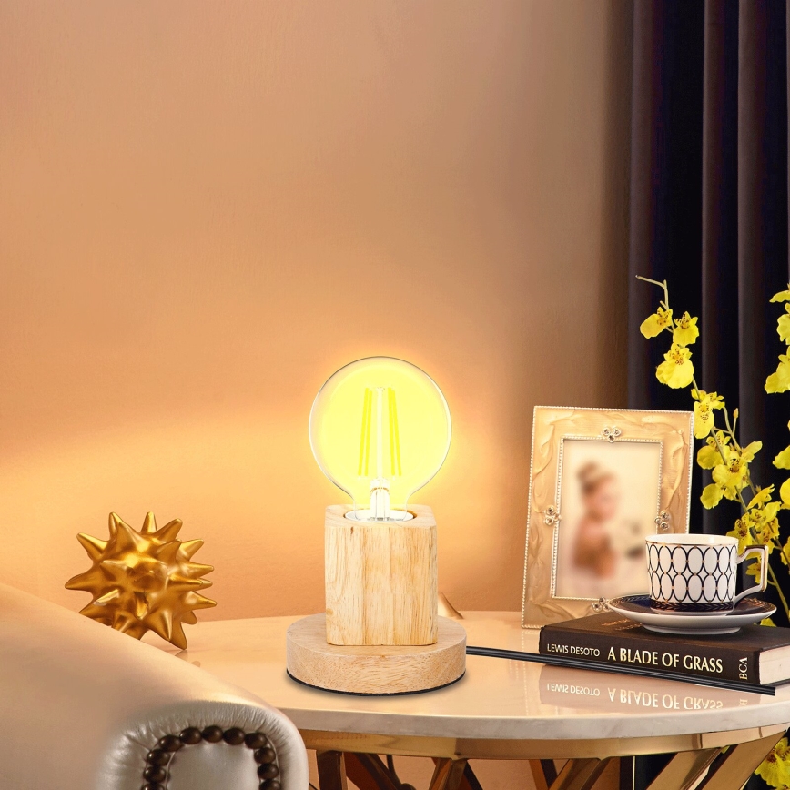 Aigostar - Stolní lampa 1xE27/60W/230V béžová