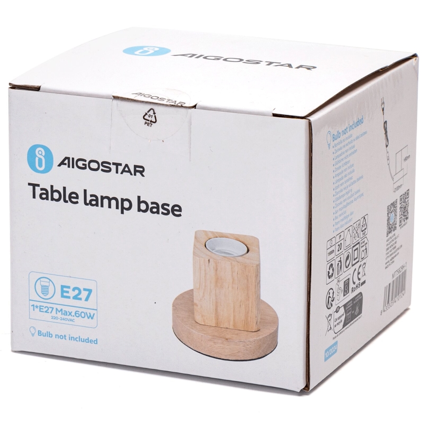 Aigostar - Stolní lampa 1xE27/60W/230V béžová