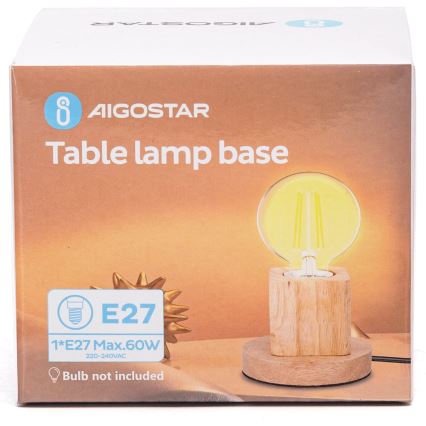 Aigostar - Stolní lampa 1xE27/60W/230V béžová
