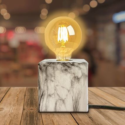 Aigostar - Stolní lampa 1xE27/60W/230V bílá/šedá