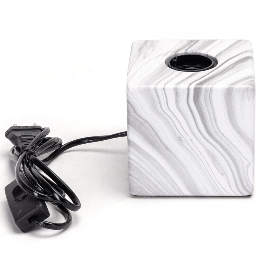 Aigostar - Stolní lampa 1xE27/60W/230V bílá/šedá