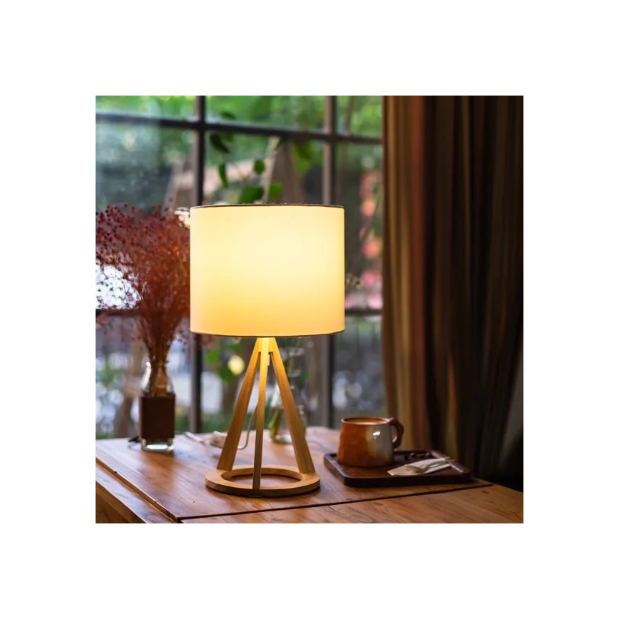 Aigostar - Stolní lampa 1xE27/60W/230V borovice