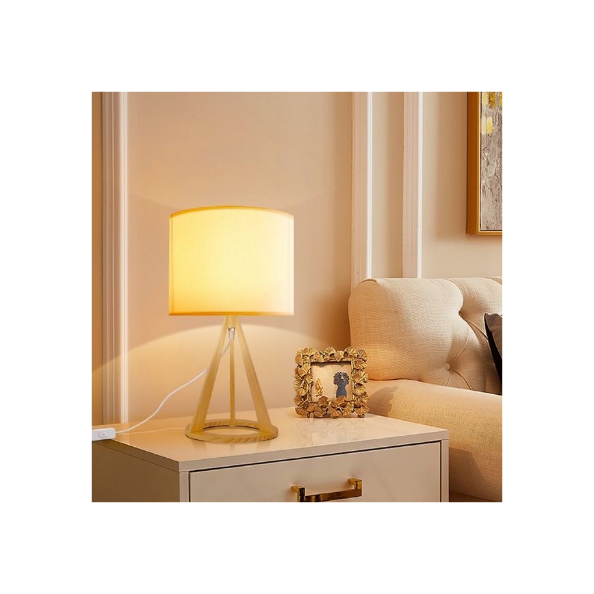 Aigostar - Stolní lampa 1xE27/60W/230V borovice