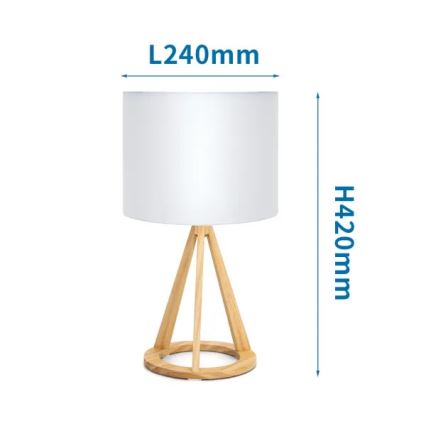 Aigostar - Stolní lampa 1xE27/60W/230V borovice