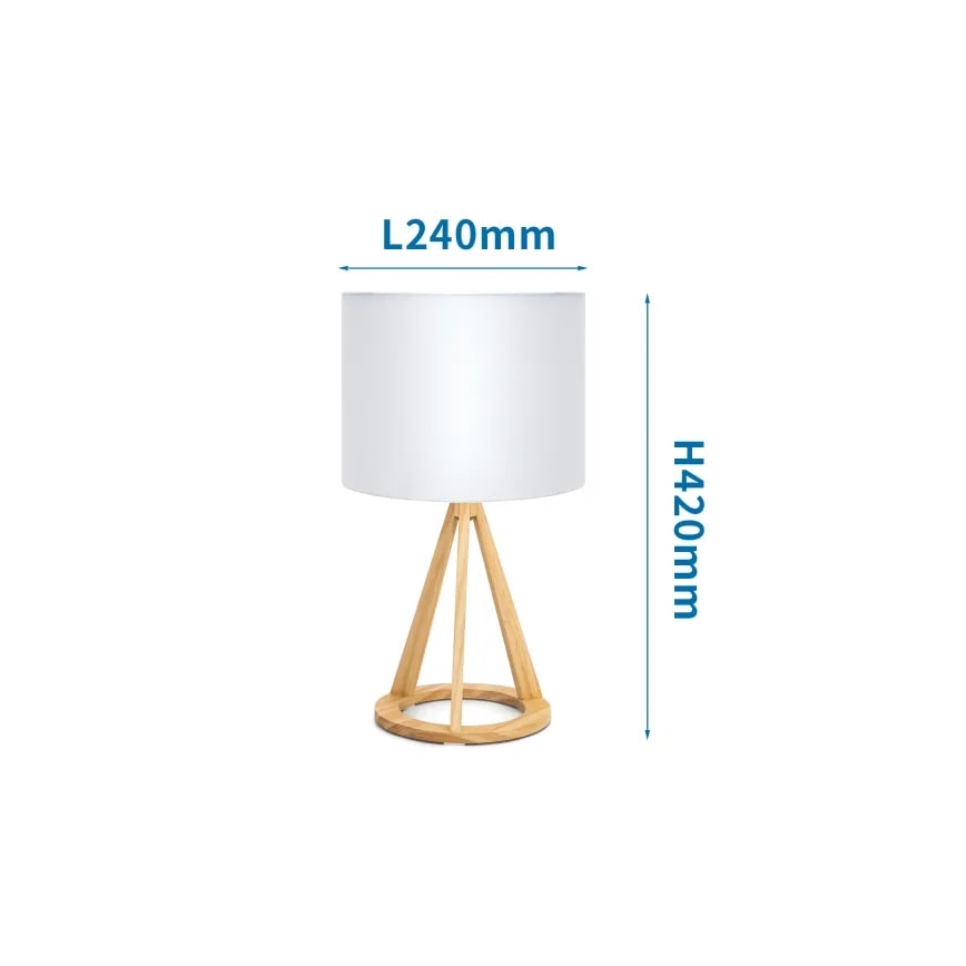 Aigostar - Stolní lampa 1xE27/60W/230V borovice