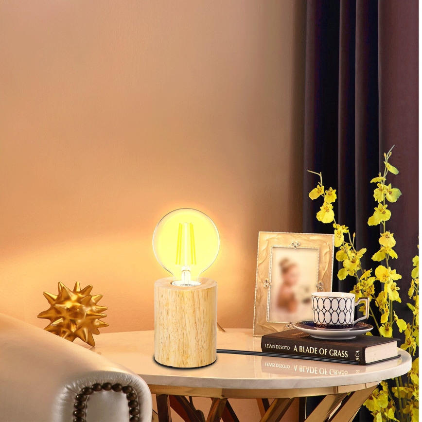 Aigostar - Stolní lampa 1xE27/60W/230V kaučukovník
