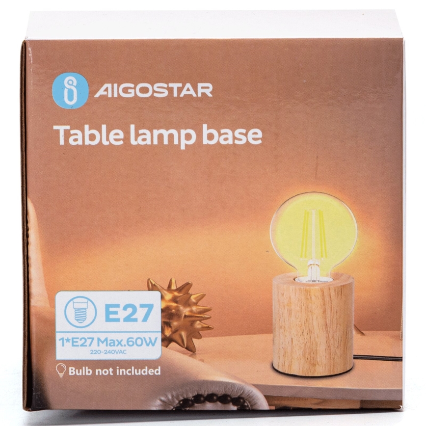 Aigostar - Stolní lampa 1xE27/60W/230V kaučukovník