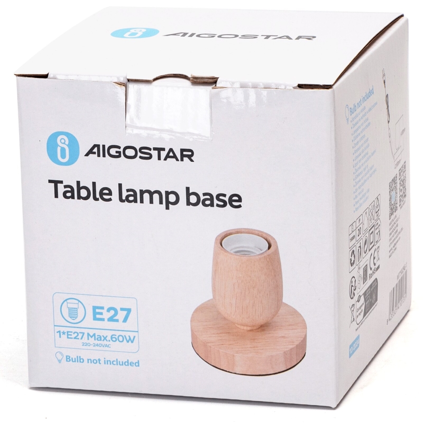 Aigostar - Stolní lampa 1xE27/60W/230V kaučukovník