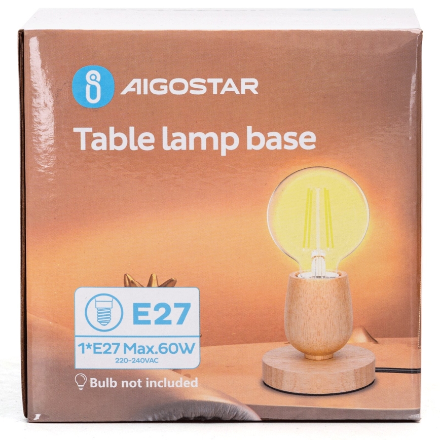 Aigostar - Stolní lampa 1xE27/60W/230V kaučukovník