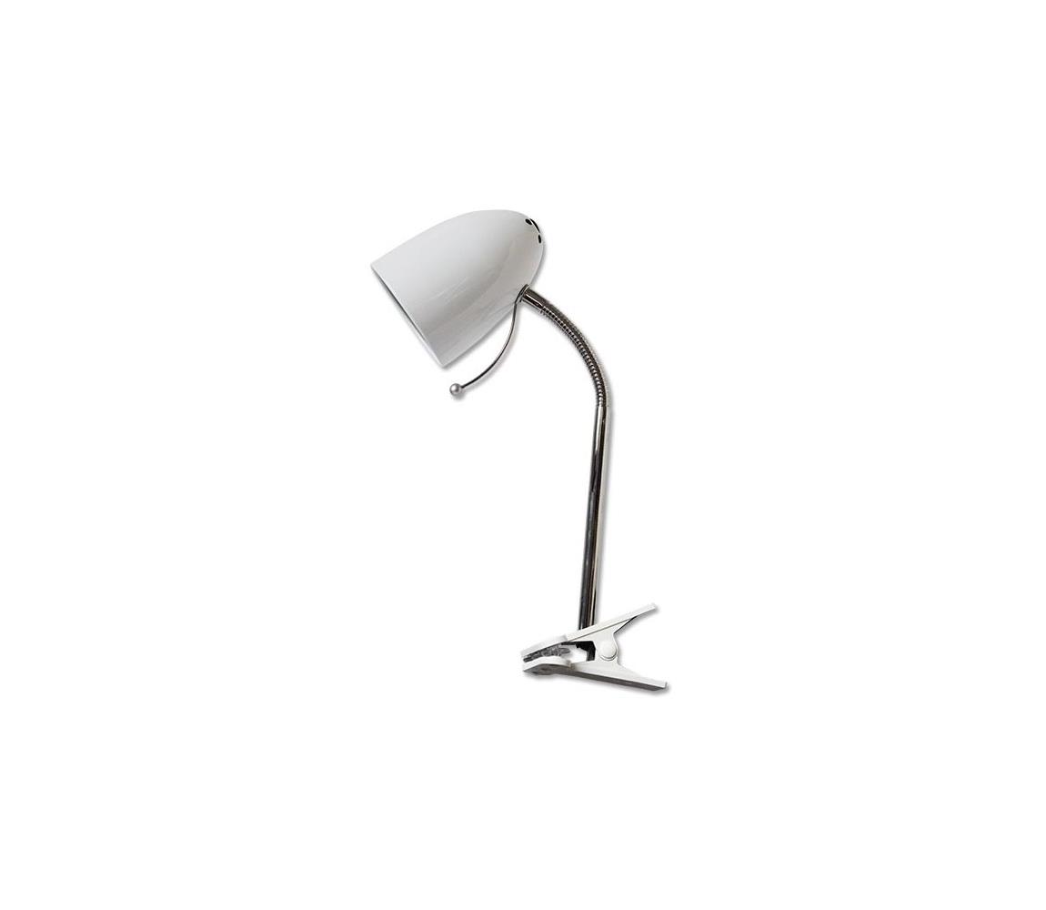 Aigostar Aigostar - Stolní lampa s klipem 1xE27/36W/230V bílá/chrom AI0353