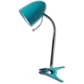 Aigostar -  Stolní lampa s klipem 1xE27/36W/230V modrá/chrom