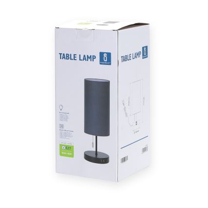 Aigostar - Stolní lampa s USB portem 1xE27/40W/230V černá