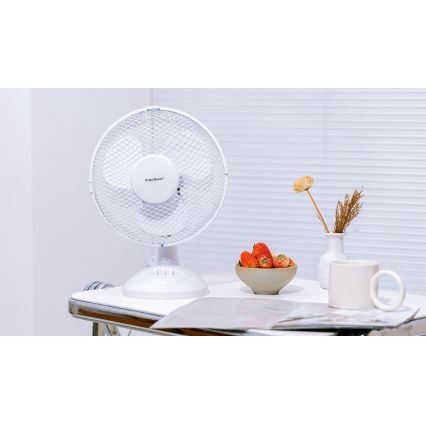 Aigostar - Stolní ventilátor 22W/230V 27 cm bílá