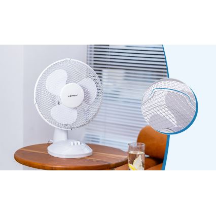 Aigostar - Stolní ventilátor 22W/230V 27 cm bílá