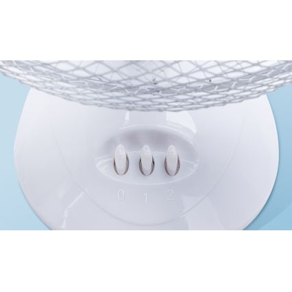 Aigostar - Stolní ventilátor 22W/230V 27 cm bílá