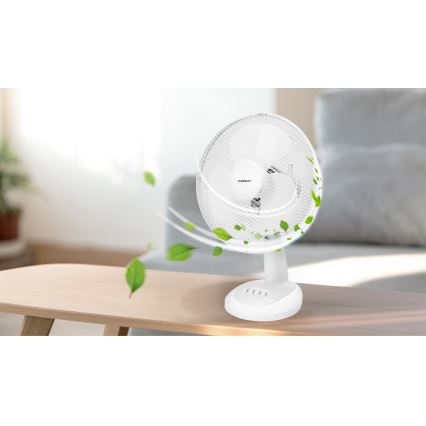 Aigostar - Stolní ventilátor 35W/230V 34 cm bílá