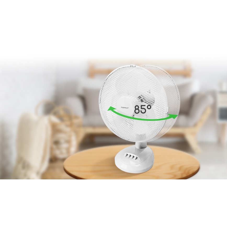 Aigostar - Stolní ventilátor 35W/230V 34 cm bílá