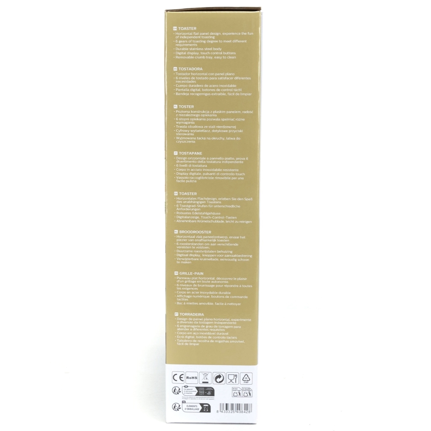 Aigostar - Topinkovač 840-1000W/230V matný chrom
