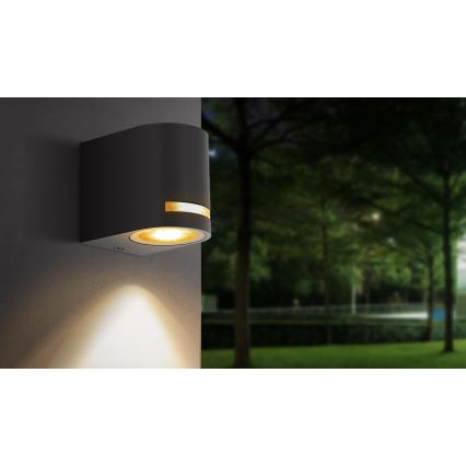 Aigostar - Venkovní nástěnné svítidlo 1xGU10/35W/230V černá IP54