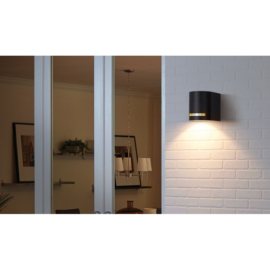Aigostar - Venkovní nástěnné svítidlo 1xGU10/35W/230V černá IP54