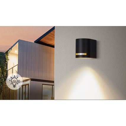 Aigostar - Venkovní nástěnné svítidlo 1xGU10/35W/230V černá IP54