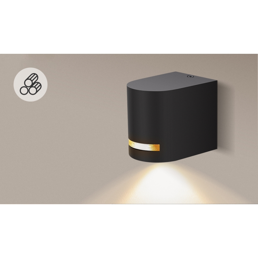 Aigostar - Venkovní nástěnné svítidlo 1xGU10/35W/230V černá IP54