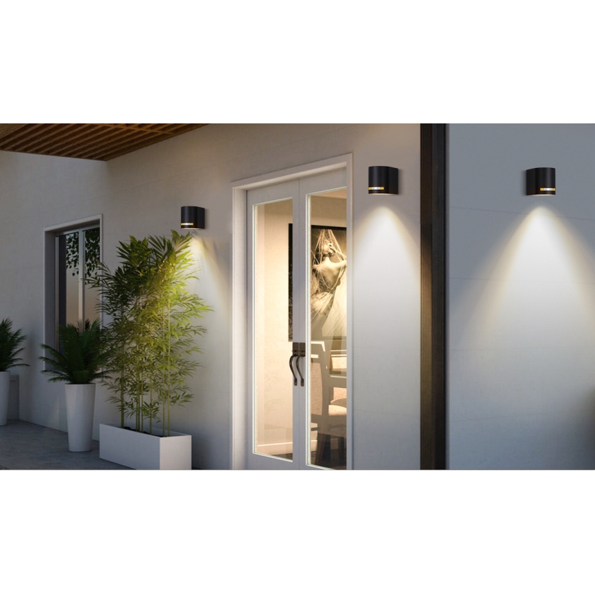 Aigostar - Venkovní nástěnné svítidlo 1xGU10/35W/230V černá IP54