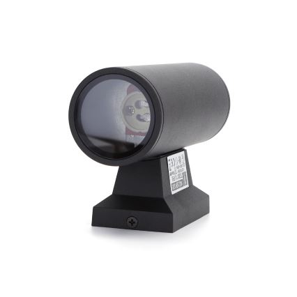Aigostar - Venkovní nástěnné svítidlo 2xGU10/35W/230V černá IP65 kulatý