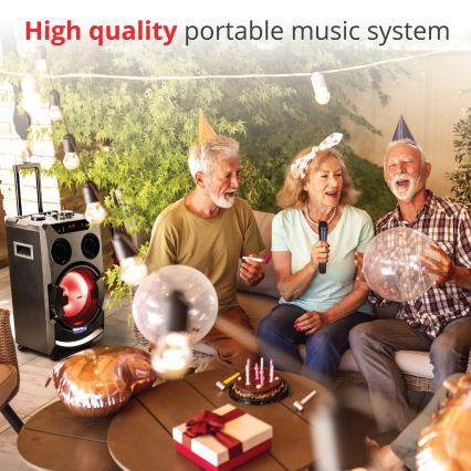 AKAI ABTS-112 - Bezdrátový reproduktor 300W/230V 7000 mAh + dálkové ovládání