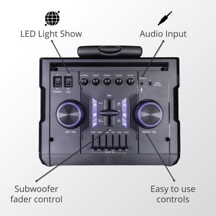 AKAI ABTS-112 - Bezdrátový reproduktor 300W/230V 7000 mAh + dálkové ovládání
