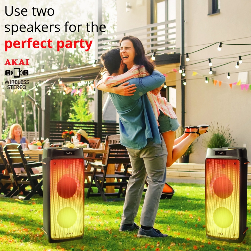 AKAI PARTY BOX 810 - Bezdrátový reproduktor 65W/230V 5000 mAh + dálkové ovládání