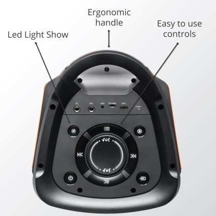 AKAI PARTY BOX 810 - Bezdrátový reproduktor 65W/230V 5000 mAh + dálkové ovládání