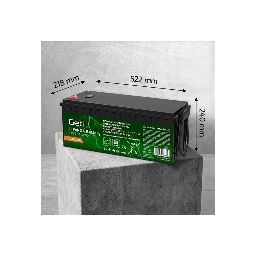 Akumulátor LiFePO4 12,8V/200Ah