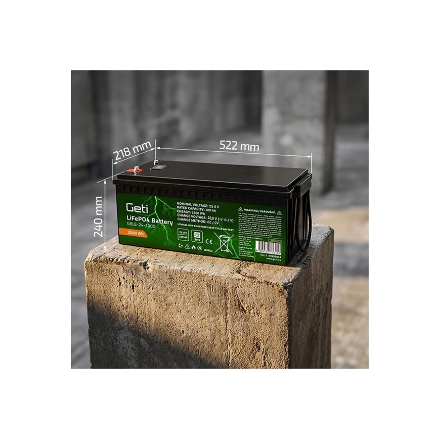 Akumulátor LiFePO4 25,6V/100Ah