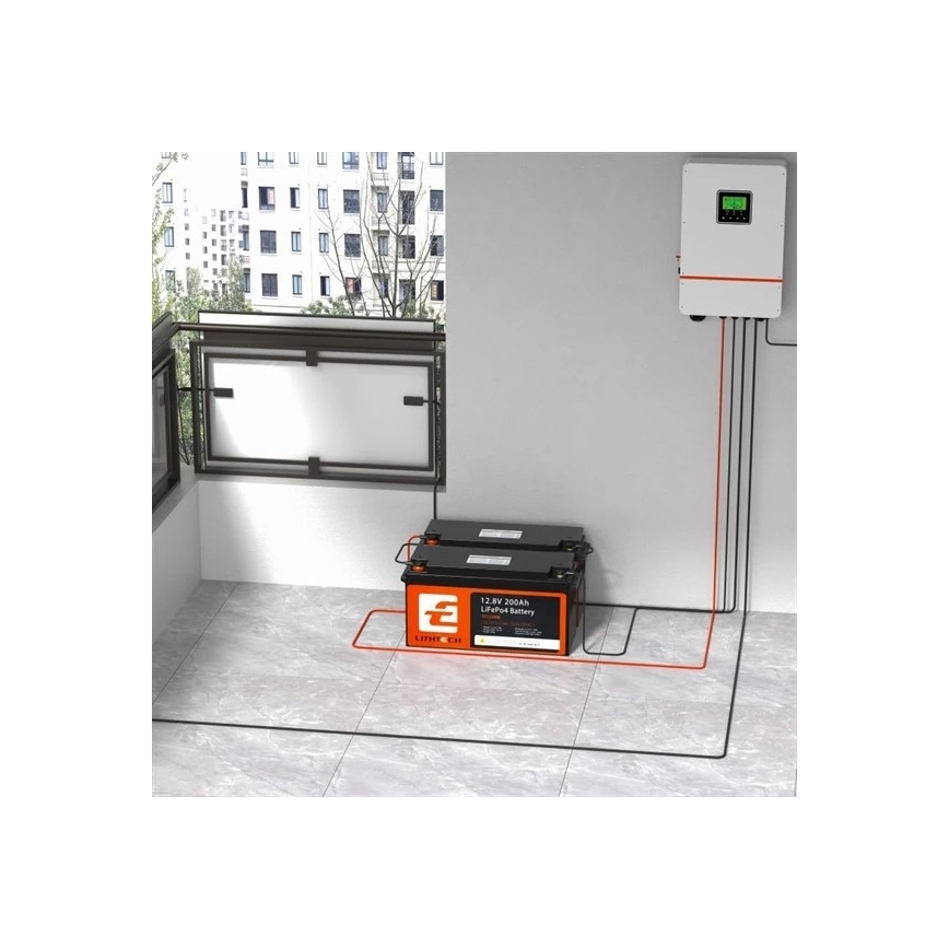 Akumulátor LiFePO4 pro solární systémy 12,8V/200Ah IP66
