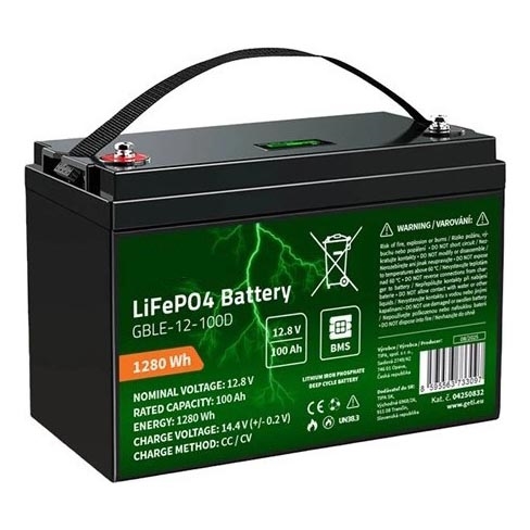Akumulátor LiFePO4 s displejem 12,8V/100Ah