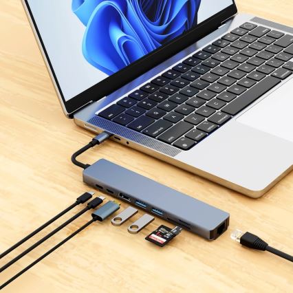 Aligator AHUB001 - USB-C hub 8v1
