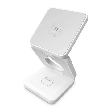 Aligator AMS09WT - Bezdrátová nabíjecí stanice MagSafe 3v1 15W bílá