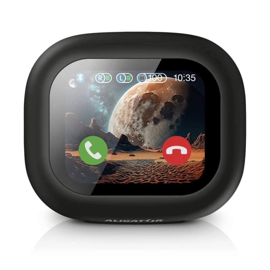 Aligator ATR10BK - Bezdrátová sluchátka s překladačem 2v1 Pods Translate 470 mAh + 2x 40 mAh černá