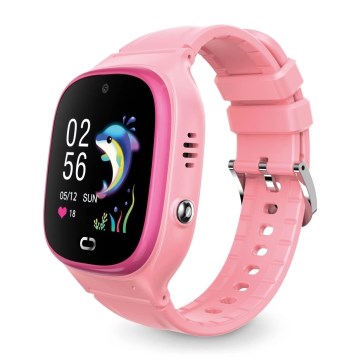Aligator AW11PK - Chytré hodinky Watch Junior 2 450 mAh IP67 Wi-Fi růžová