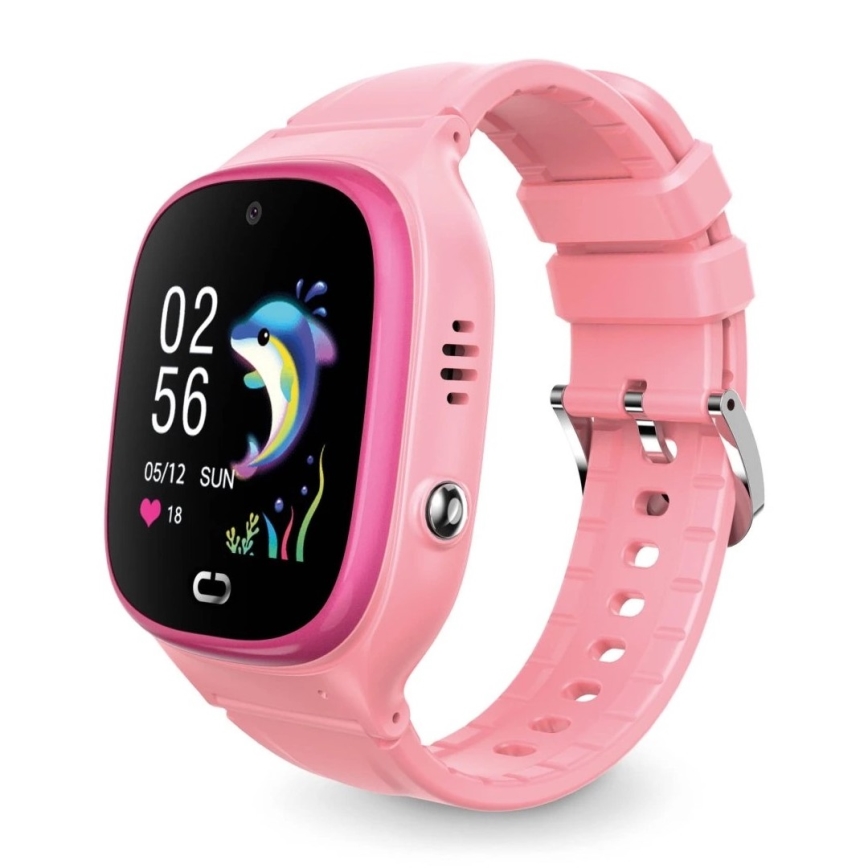 Aligator AW11PK - Chytré hodinky Watch Junior 2 450 mAh IP67 Wi-Fi růžová
