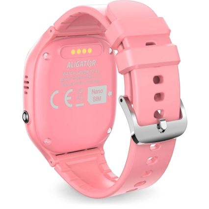 Aligator AW11PK - Chytré hodinky Watch Junior 2 450 mAh IP67 Wi-Fi růžová