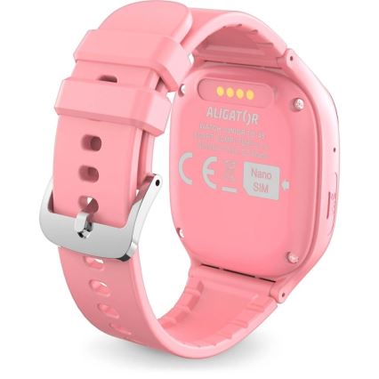 Aligator AW11PK - Chytré hodinky Watch Junior 2 450 mAh IP67 Wi-Fi růžová