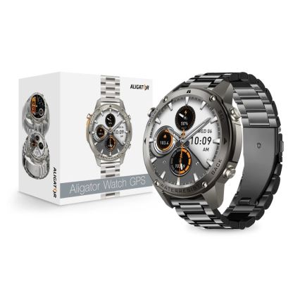 Aligator AW12BK - Chytré hodinky Watch GPS 500 mAh IP69K černá