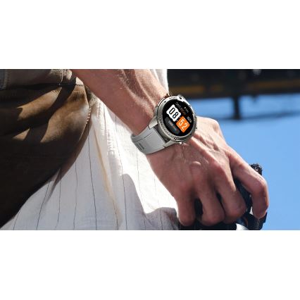 Aligator AW12SR - Chytré hodinky Watch GPS 500 mAh IP69K stříbrná
