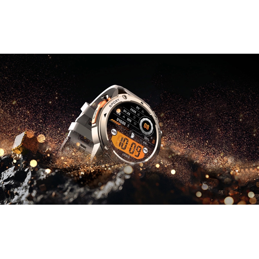 Aligator AW12SR - Chytré hodinky Watch GPS 500 mAh IP69K stříbrná